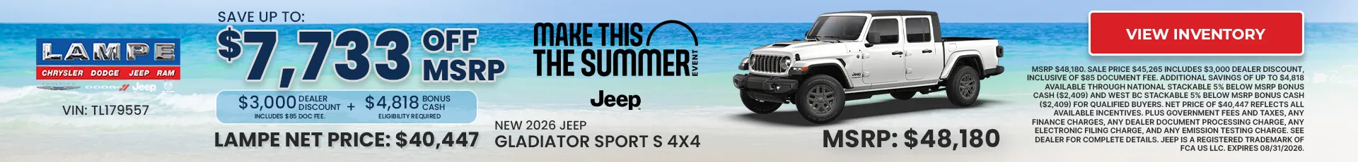 2026 Jeep Gladiator Sport S 4x4